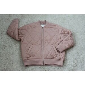 AE American Eagle Women's Quilted Bomber Jacket Pink Size Small